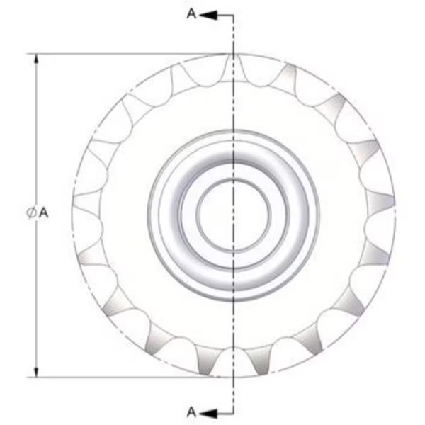Idler Sprocket, A Style, 50 Chain , 15 Teeth, Ball Bearing, 5/8
